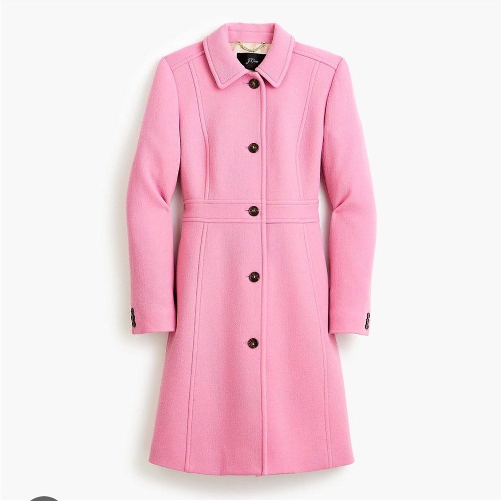 Retro Pink Lady Day Coat in Italian Double-Cloth Wool with Thinsulate